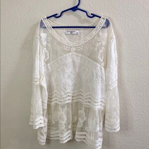 White Lace‎ Sheer Blouse